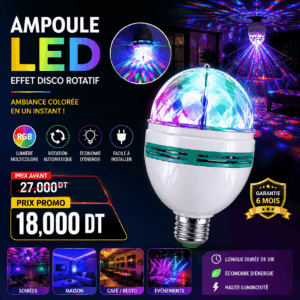 Ampoule LED Rotative Disco Multicolore