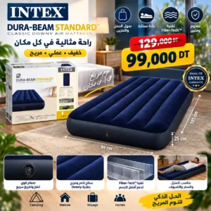 Matelas Gonflable Intex 1 Personne Dura-Beam Standard 99×191 cm